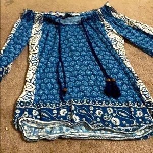 Long sleeve off the shoulder shirt